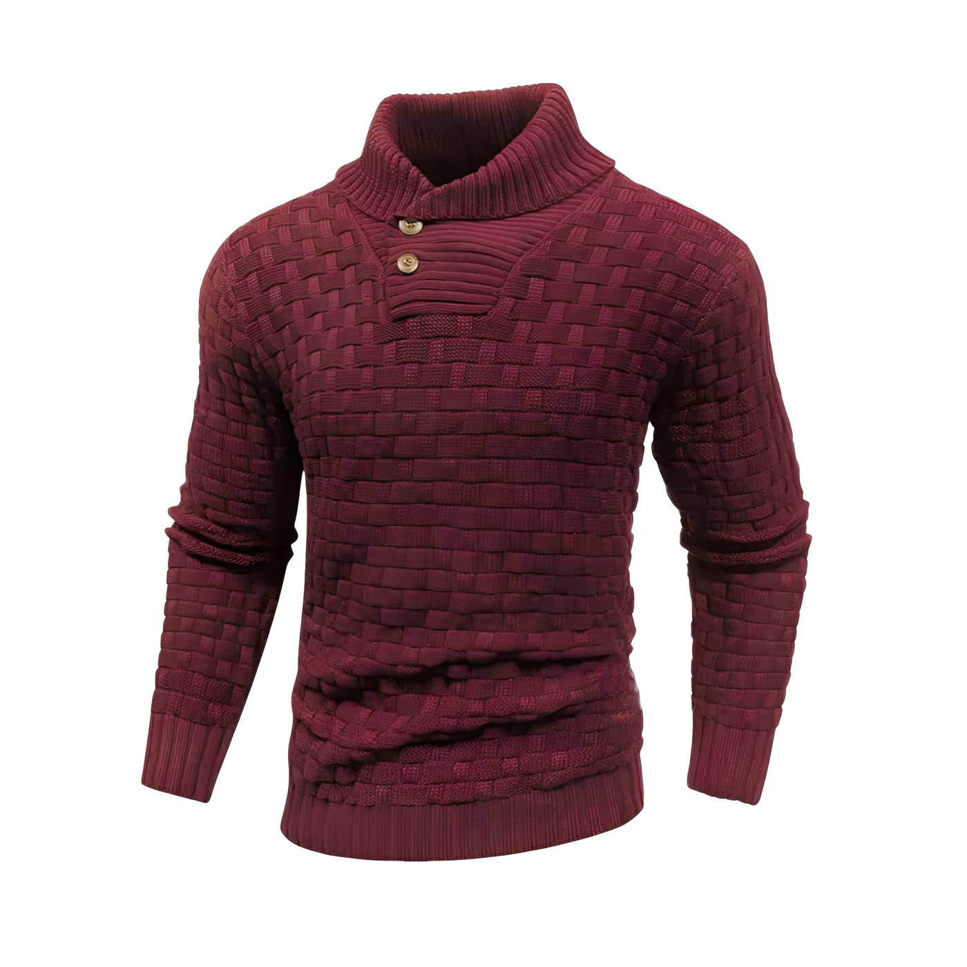 Branson - Suéter de punto casual con cuello alto para hombres