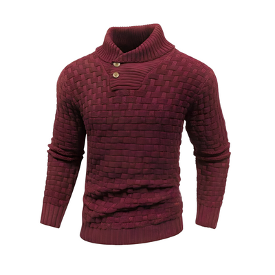 Branson - Suéter de punto casual con cuello alto para hombres