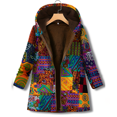 Olyvia - Chaqueta vintage con estampado para mujer