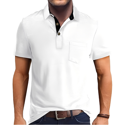 Abner - Polo retro con mangas cortas para hombres