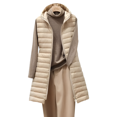 Joelle - Elegante larga chaqueta acolchada para mujeres
