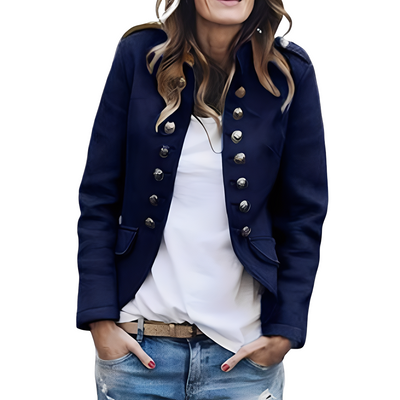 Rhoda - Elegante Blazer con Cuello Alto para Mujer