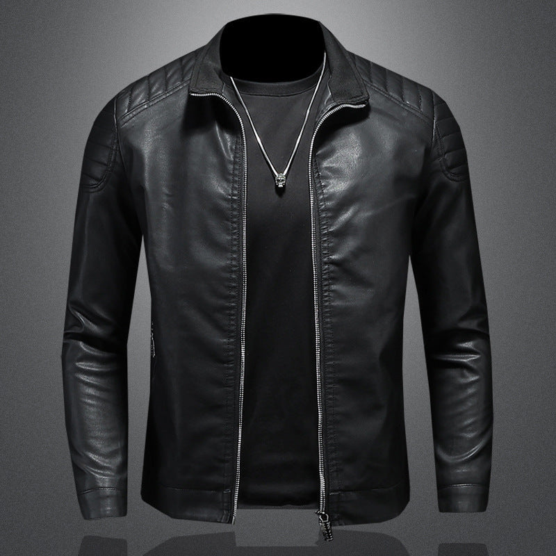 Wendell - Elegante chaqueta de cuero ajustada para hombres