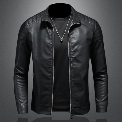 Wendell - Elegante chaqueta de cuero ajustada para hombres
