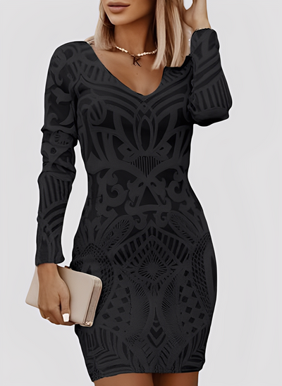 Caitlyn - Elegante vestido ajustado de manga larga para mujeres