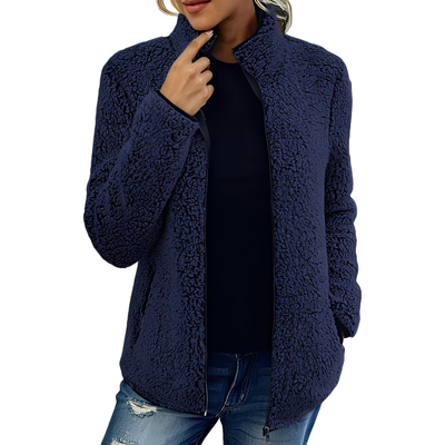 Alethea - Elegante abrigo de terciopelo polar para mujer