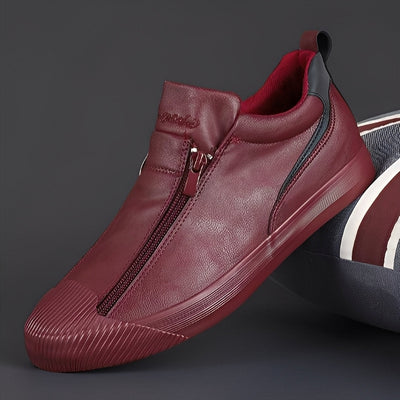 Jerred - Modernos Zapatos de Cuero con Cremallera para Hombres