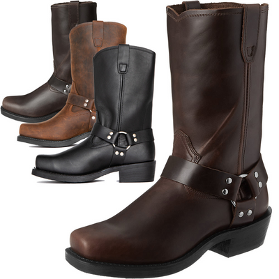 Crofton - Botas Vaqueras de Cuero Casuales para Hombres