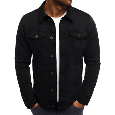 Steven - Estilosa Chaqueta de Jeans con Bolsillos para Hombres