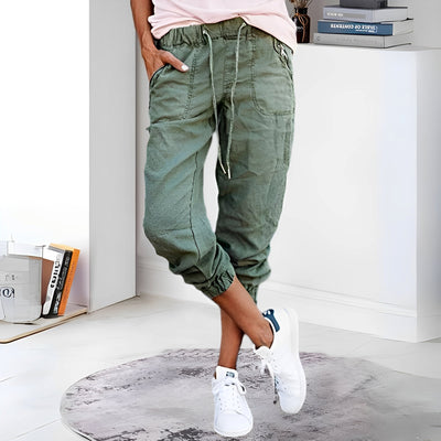 Evalyn - Elegante elástica pantalón cargo para mujeres