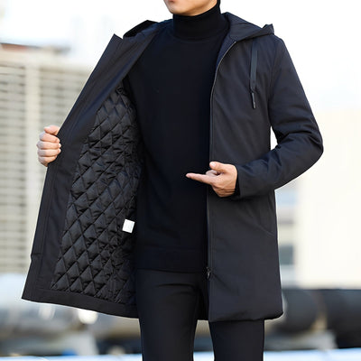 Lucas - Casual, gruesa, impermeable chaqueta con capucha para hombres