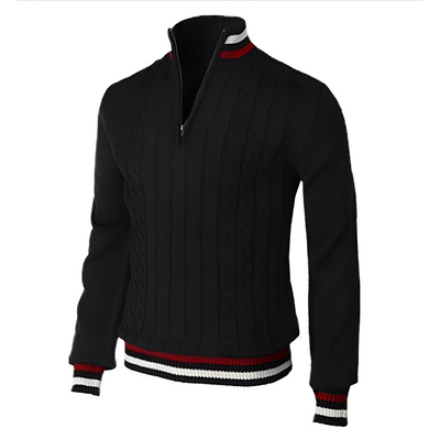 Zavier - Moderno suéter con cuello alto para hombres