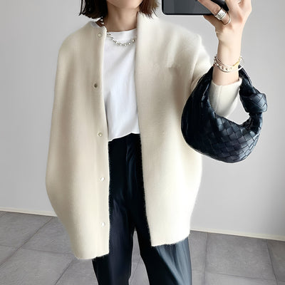 Michele - Abrigo de Invierno Suelto con Botones para Mujeres
