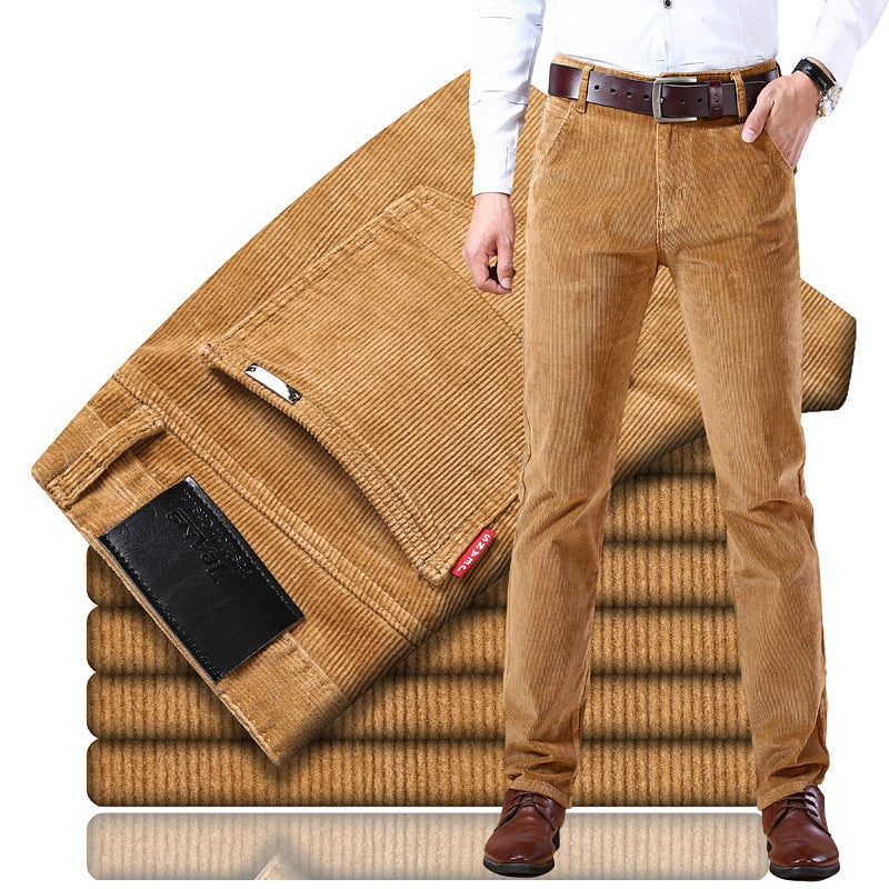 Douglas - Pantalones de pana retro elásticos para hombres