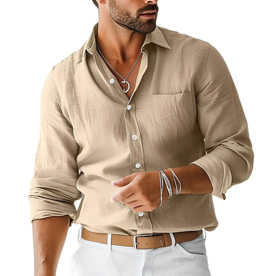 Emile - Clásica, sencilla camisa de lino para hombres