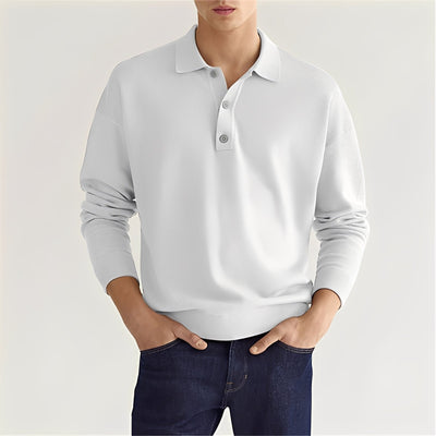 Zavier - Camisa Polo de Manga Larga Casual para Hombres