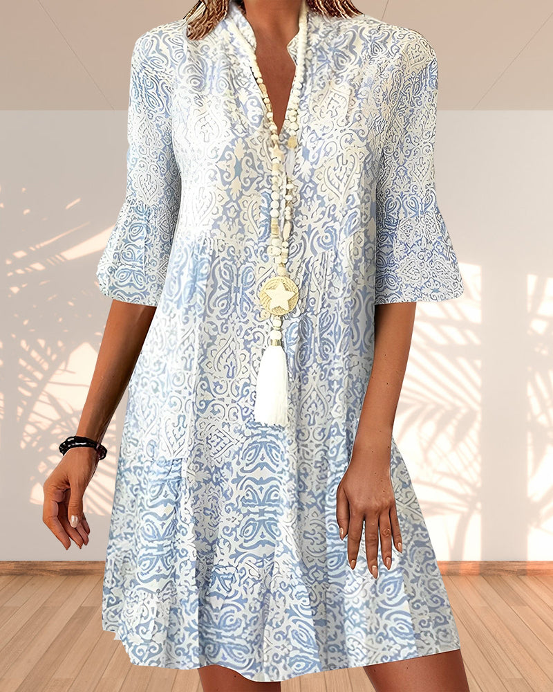 Generosa - Elegante vestido de media manga para ocasiones festivas