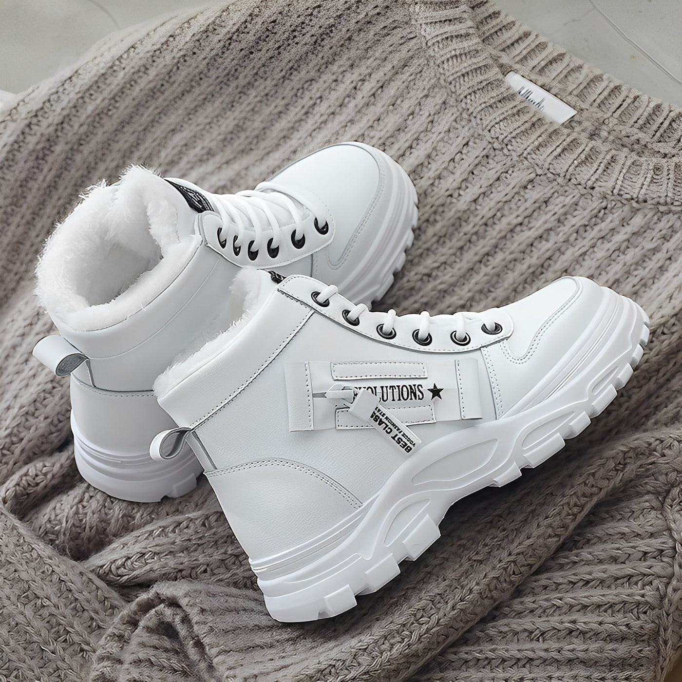 Adamina - Botas altas, casuales y cálidas para mujer