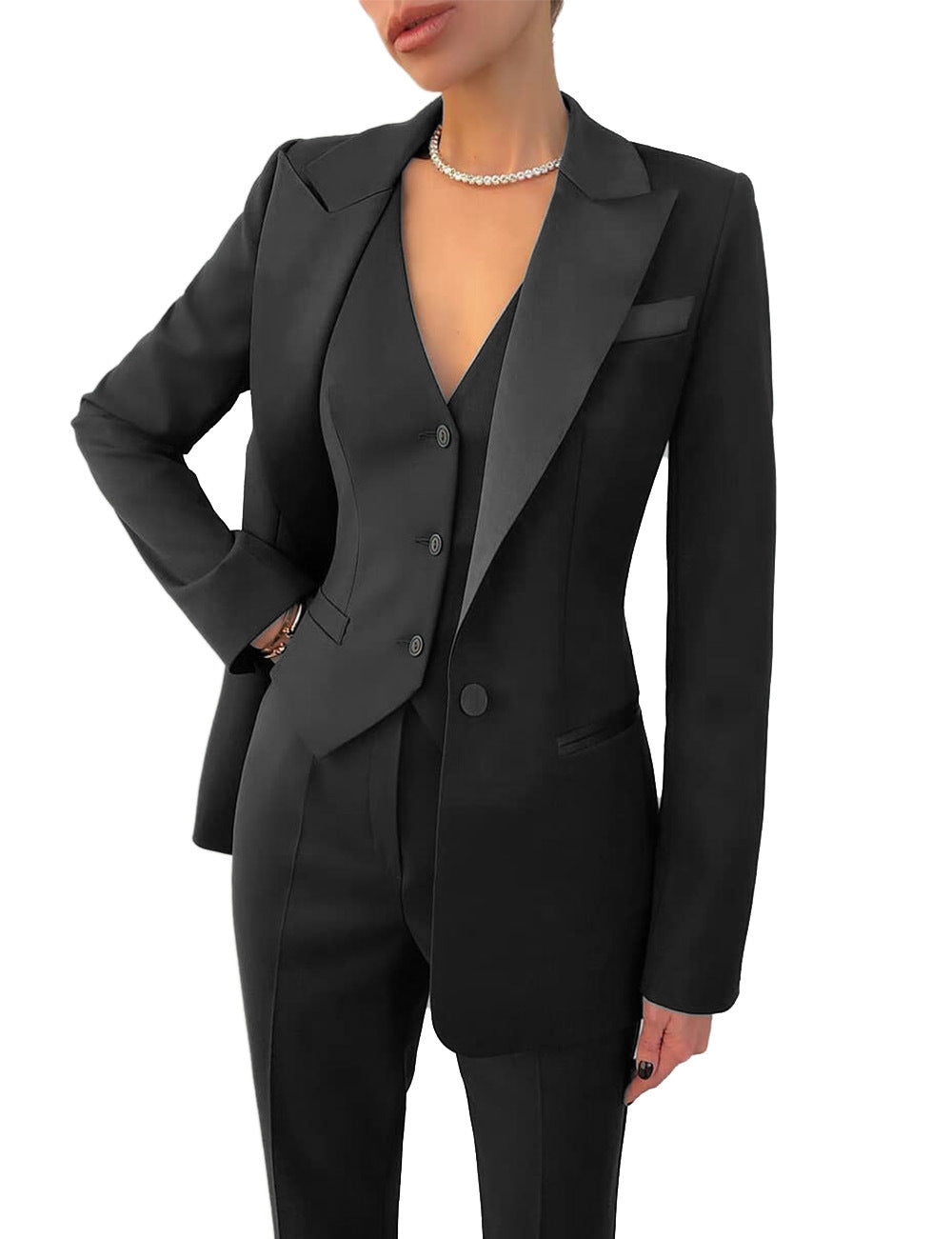 Keanna - Conjunto formal de negocios de tres piezas para mujeres