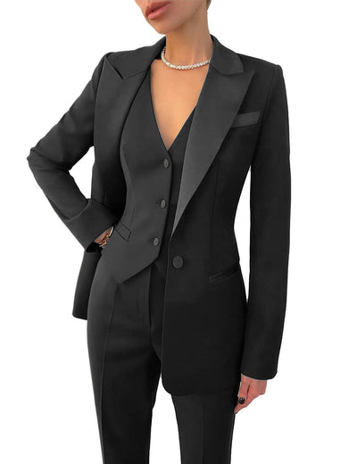 Keanna - Conjunto formal de negocios de tres piezas para mujeres