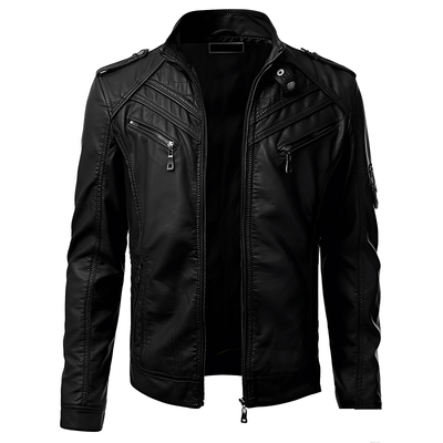 Lucas - Lujosa Chaqueta de Cuero en Estilo Moderno