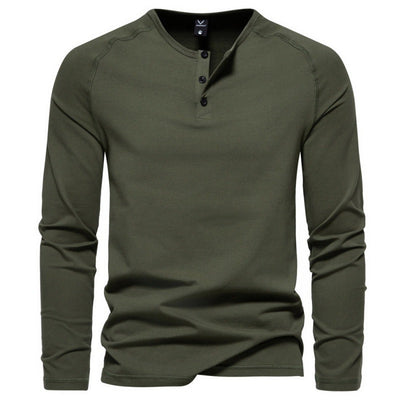 Malcom - Camisa de manga larga sencilla y casual para hombres