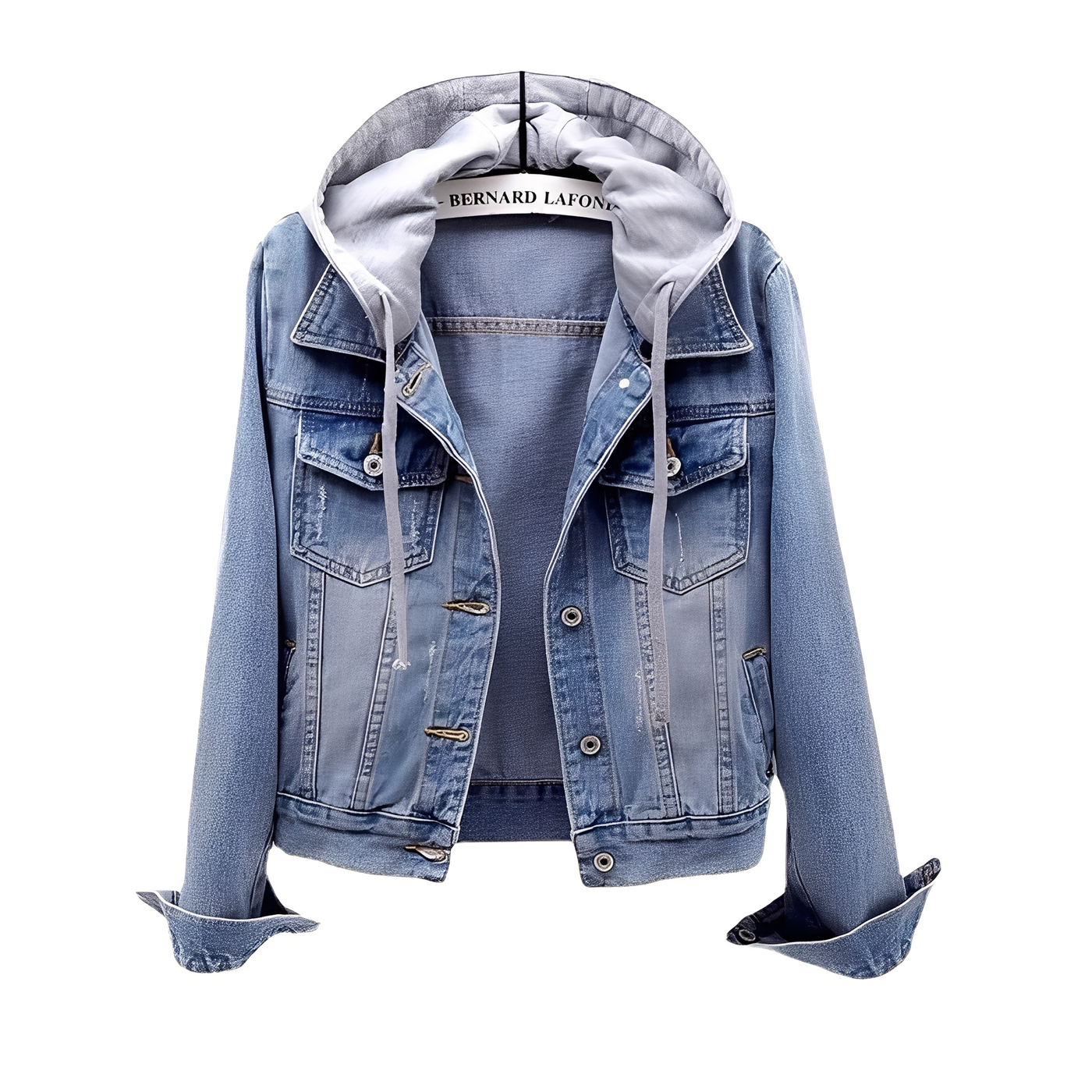 Karolyn - Elegante chaqueta de jeans con capucha para mujeres