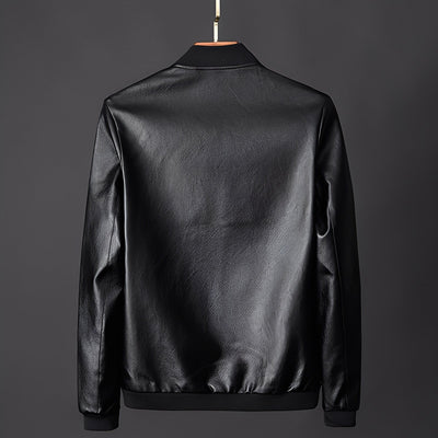 Jeremy - Elegante chaqueta de cuero de motociclista para hombres