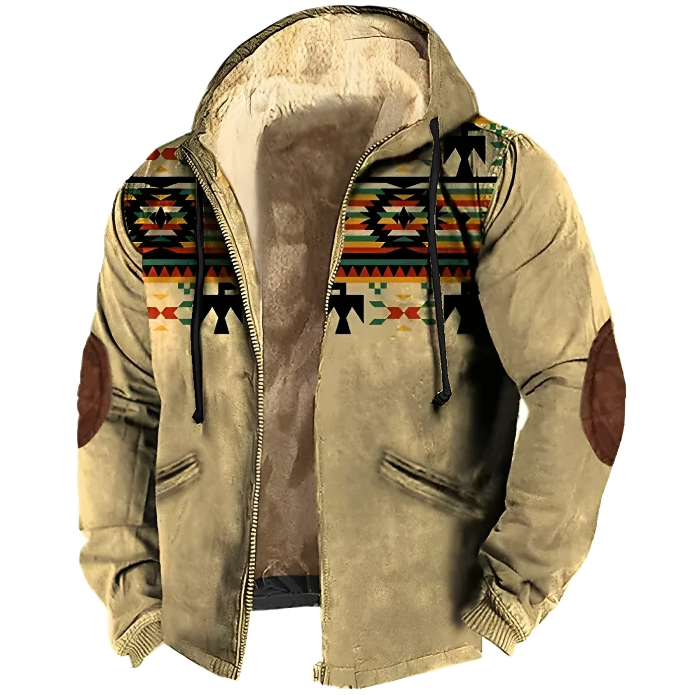 Terrance - Chaqueta con capucha estilo tribal para hombres