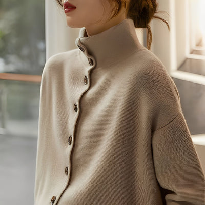 Evelynn - Elegante suéter de punto con cuello alto para mujeres