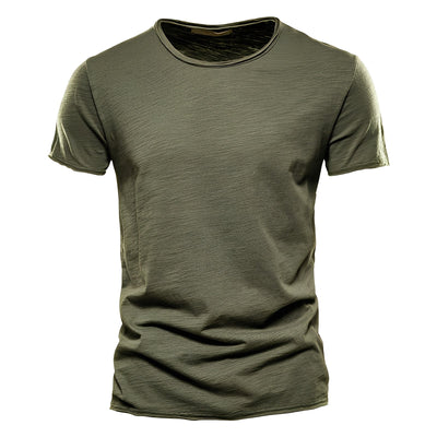 Roderick - Camiseta Casual de Manga Corta de Algodón para Hombres