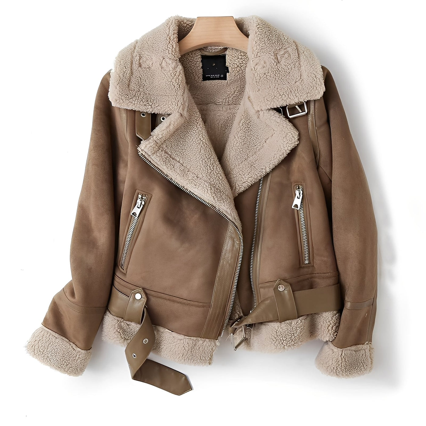 Serrena - Cálida, suave chaqueta de cuero para mujeres