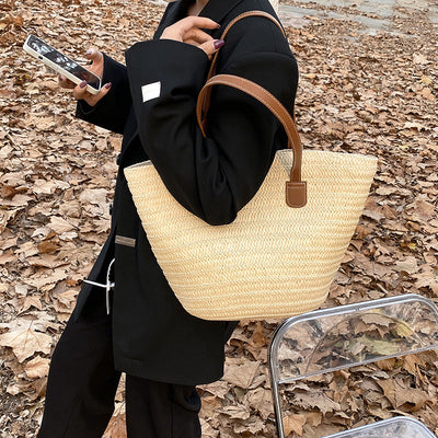 Shelley - Elegante Bolso de Paja para Mujeres