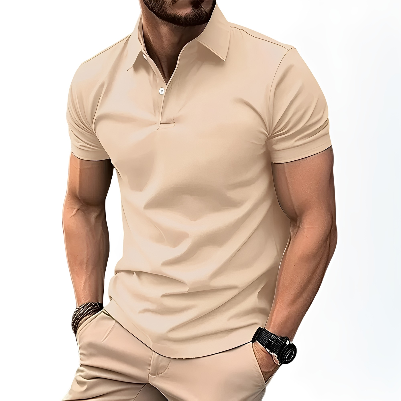 Deacon - Cómodo polo de manga corta para hombres