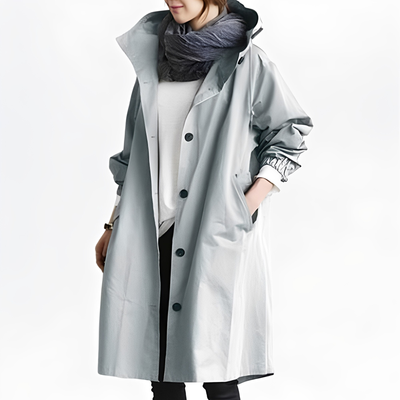 Giselle - Impermeable Chaqueta de Lluvia con Capucha para Mujer