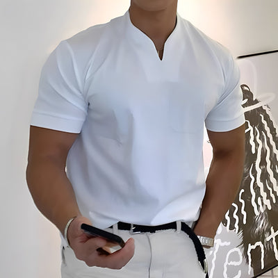 Dylan - Camisa de negocios ajustada de manga corta para hombres