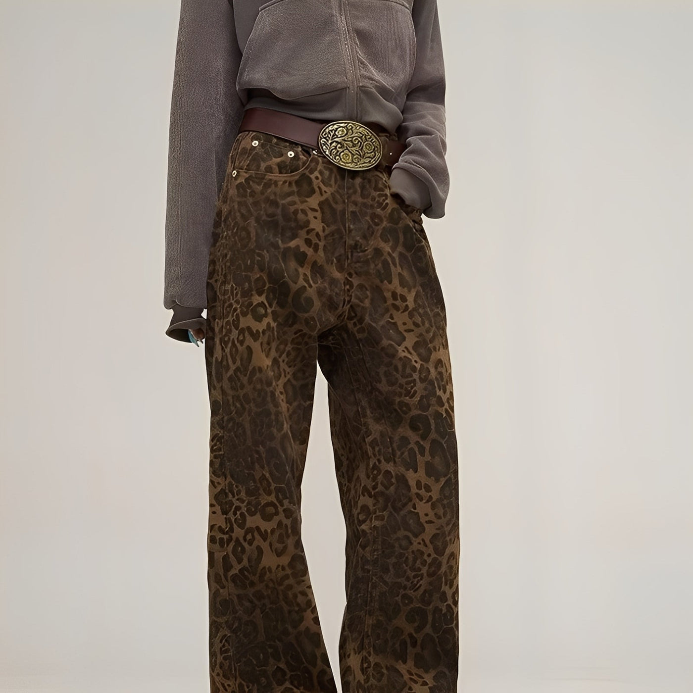 Felecia - Elegante impresa Baggy-Jeans para mujeres
