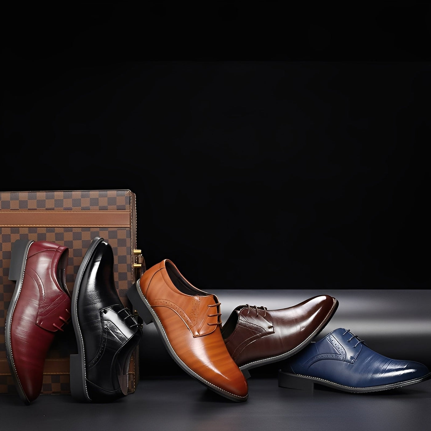 Kendrick - Clásicos formales zapatos de cuero para hombres
