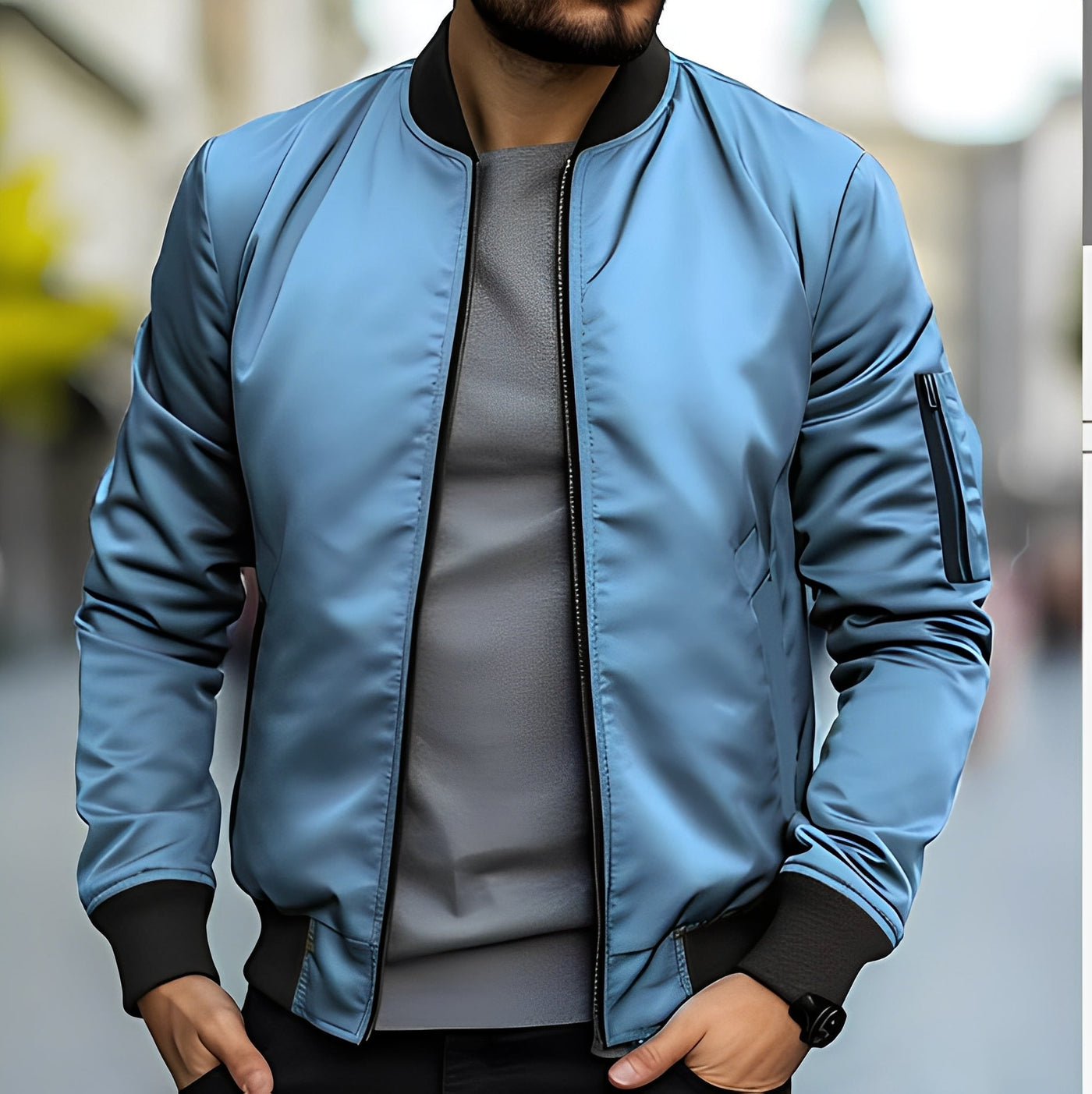 Garret - Elegante chaqueta bomber ajustada para hombres