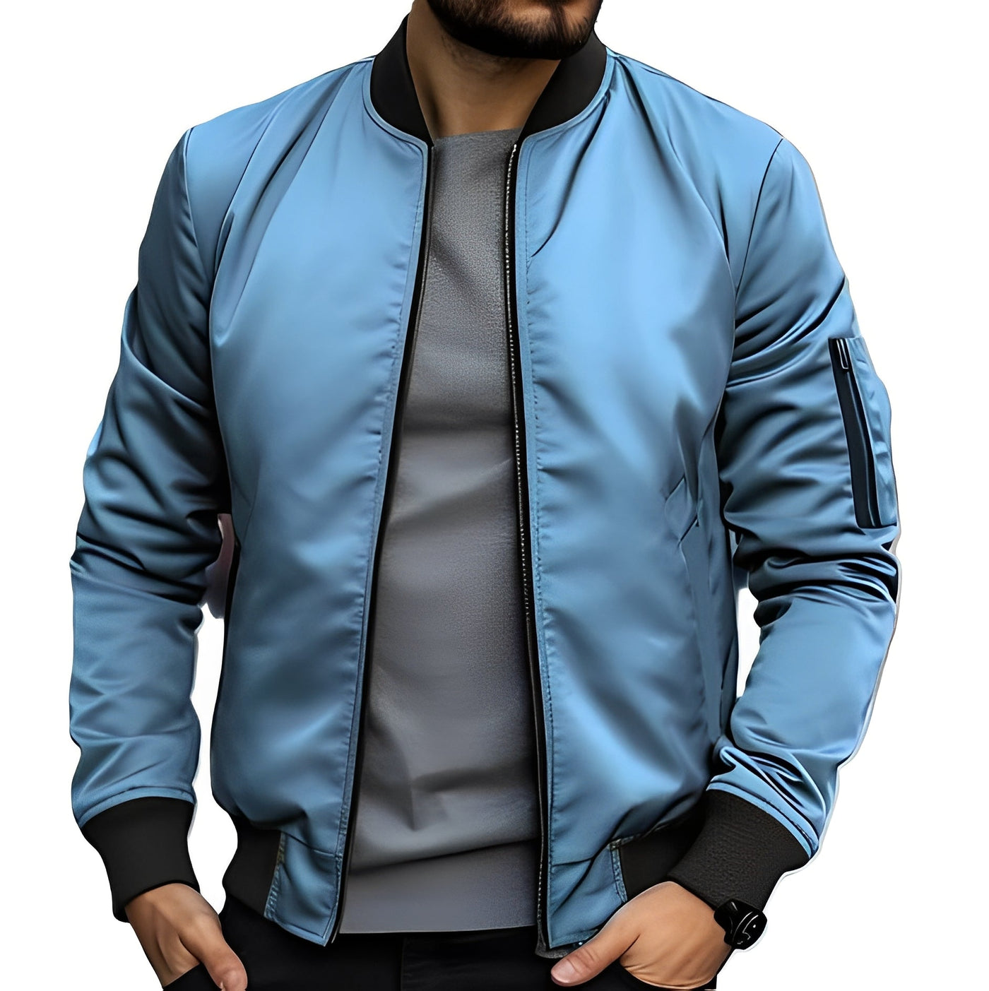 Garret - Elegante chaqueta bomber ajustada para hombres