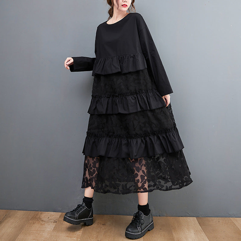 Lauryn - Vestido bohemio casual con volantes para mujer