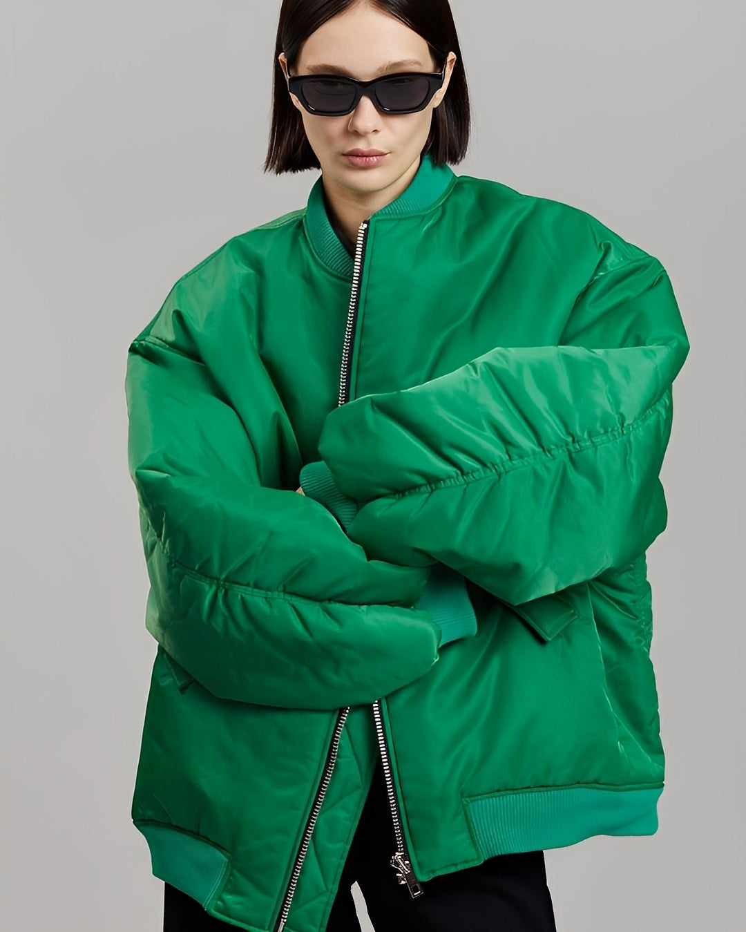 Coleen - Chaqueta bomber oversize casual para mujeres