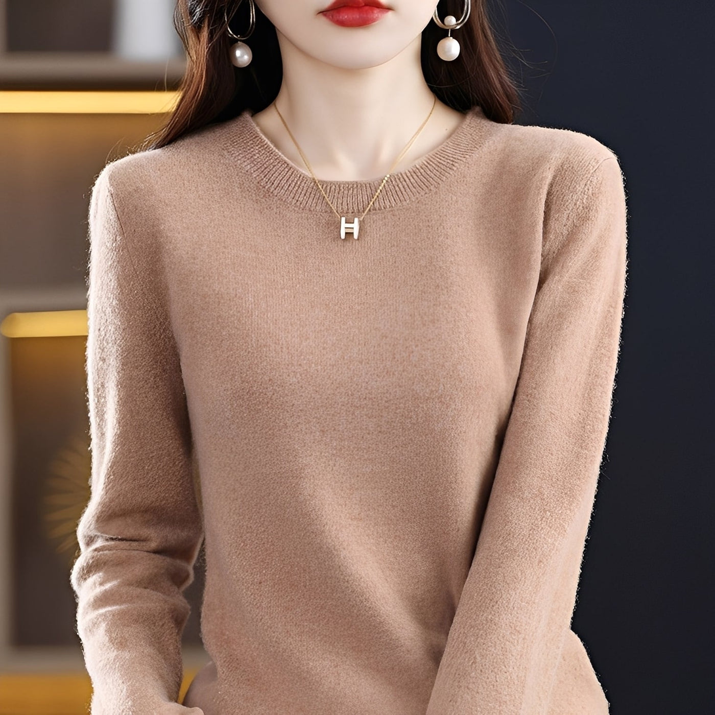 Julia - Elegante, ajustado suéter de lana para mujeres