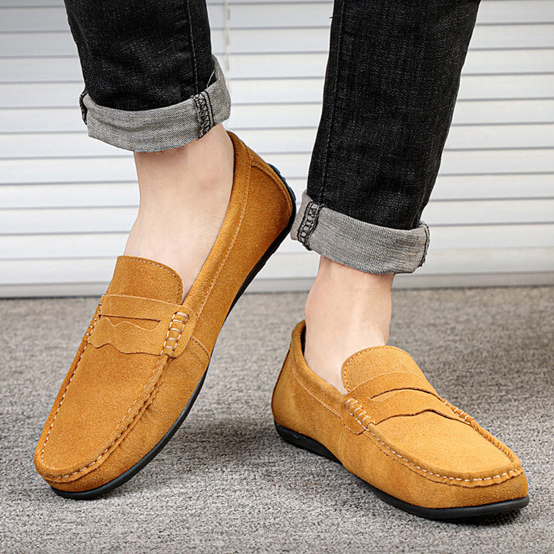 Gibson - Mocasines retro de gamuza para hombres