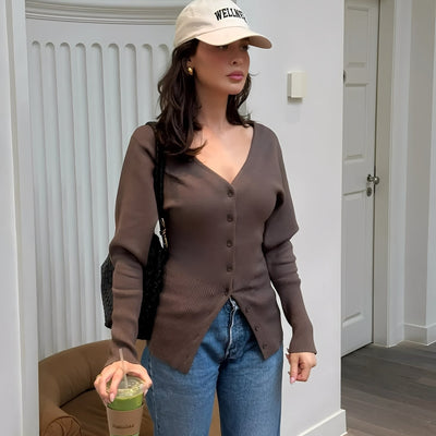 Deziree - Elegante, ajustado Cardigan-Abrigo para Mujeres