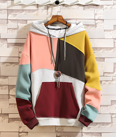 Stephen - Colorido, holgado hoodie para hombres
