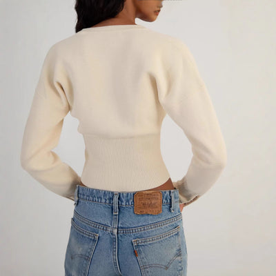 Reverie - Elegante top de punto corto para mujer