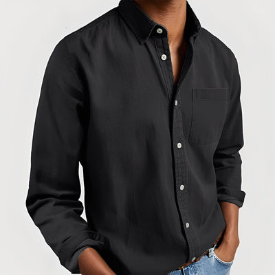 Tanner - Camisa casual con bolsillo para hombres
