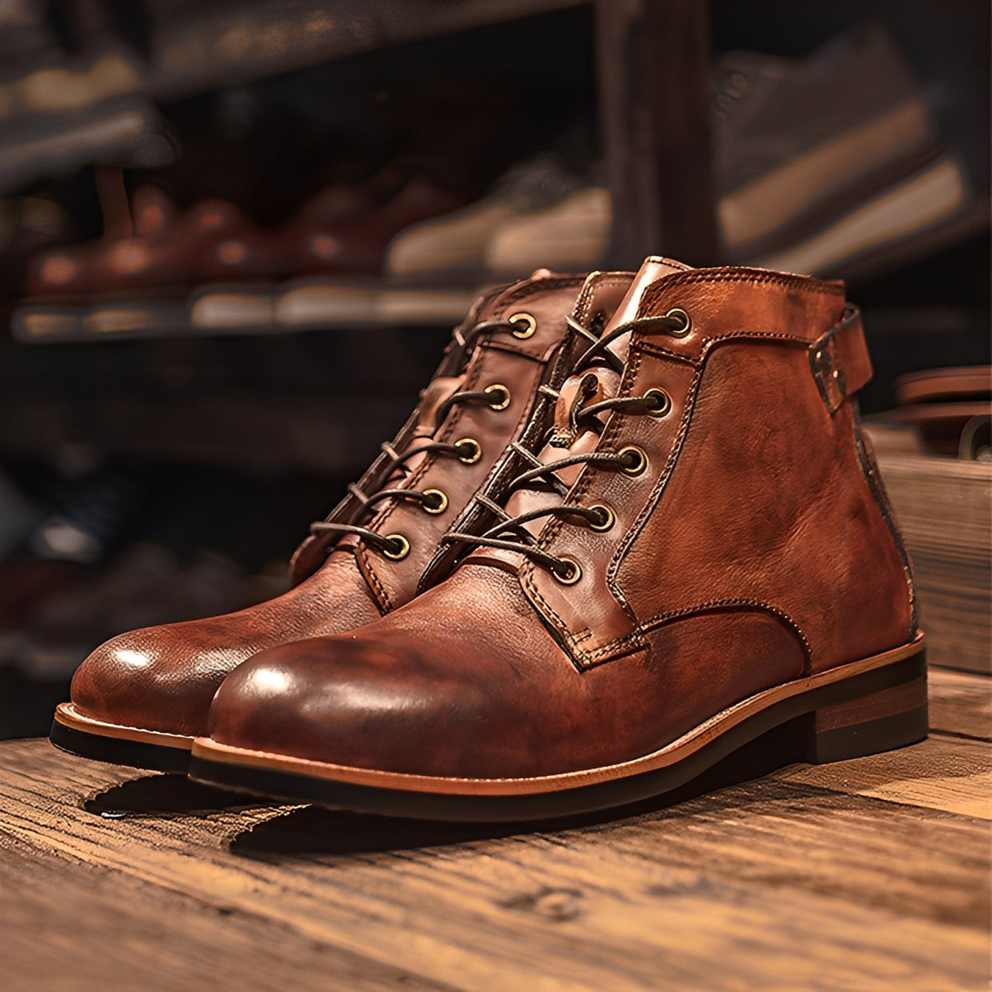 Chester - Botas de cuero retro-Martin para hombres