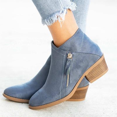 Elizabeth - Estilosas Botas de Cuero de Suede para Mujeres